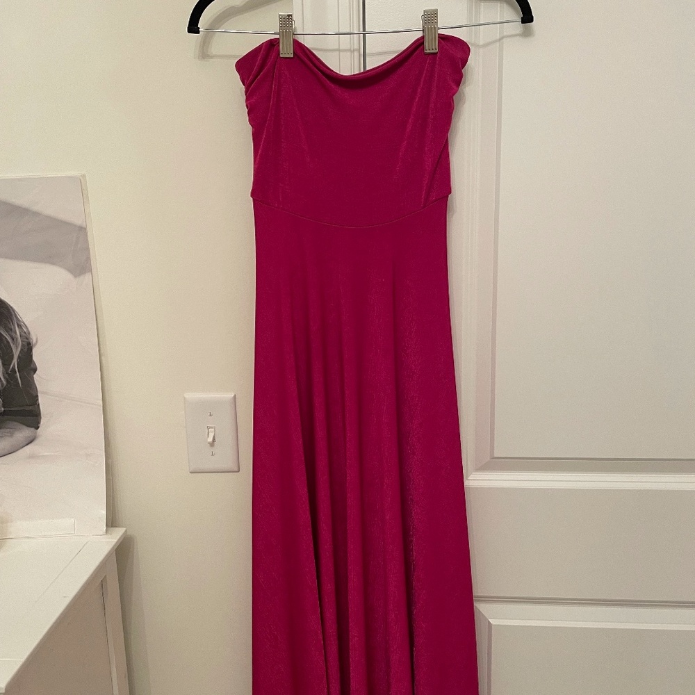 Maeve Hot Pink strapless dress